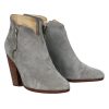 Shoes Rag & Bone | Rag & Bone - Light Grey Suede Block Heel Booties Sz 10