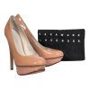 Shoes Vera Wang Lavender Label | Vera Wang Lavender Label - Nude Patent Leather Platform Pumps Sz 6.5