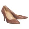 Shoes Kate Spade | Kate Spade - Beige & Gold Reptile Embossed Pointed Toe Pumps Sz 9.5