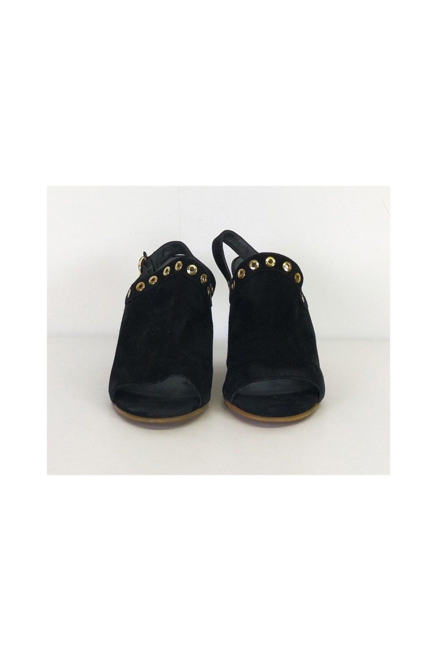 Shoes Stuart Weitzman | Stuart Weitzman - Black Suede Studded Wedges Sz 8