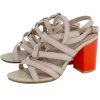 Shoes Cynthia Rowley | Cynthia Rowley - Mauve Leather Strappy Sandal Heels Sz 7.5