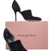 Shoes Gianvito Rossi | Gianvito Rossi - Black Suede Pointed Toe Cutout Heels Sz 8