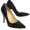 Shoes Kate Spade | Kate Spade - Black & Gold Speckled Suede Pumps Sz 6