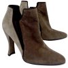 Shoes Stuart Weitzman | Stuart Weitzman - Brown & Taupe Suede Booties Sz 9.5