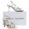 Shoes Manolo Blahnik | Manolo Blahnik - White Strappy Pumps W/ Brass Rings Sz 7.5