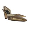 Shoes Nicole Miller | Nicole Miller - Iridescent Embossed Slingbacks Sz 6.5