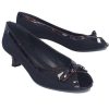 Shoes Stuart Weitzman | Stuart Weitzman - Black Peep Toe Pumps W/ Tortoise Trim Sz 9