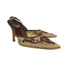 Shoes Rene Caovilla | Rene Caovilla - Gold & Brown Beaded Mesh Pumps Sz 7.5