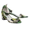 Shoes Bettye Muller | Bettye Muller - Green Leaf Print Open Toe Pumps Sz 6.5