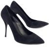 Shoes Miu Miu | Miu Miu - Black Suede Pointed Toe Pumps Sz 10