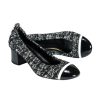 Shoes Lanvin | Lanvin - Black & White Tweed Heels W/ Patent Toe Sz 5.5