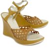 Shoes Stephane Kelian | Stephane Kelian - Gold Woven Cut Out Leather Wedges Sz 7