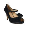 Shoes Cole Haan | Cole Haan - Black Suede Peep Toe Pumps Sz 7