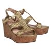 Shoes Kate Spade | Kate Spade - Gold Strappy Braided Cork Wedges Sz 10