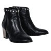 Shoes Zadig & Voltaire | Zadig & Voltaire - Black Leather Studded Trim Short Boots Sz 10