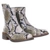 Shoes Zadig & Voltaire | Zadig & Voltaire - Grey & Black Reptile Print Short Boots Sz 8