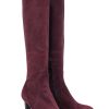 Shoes Aquatalia | Aquatalia - Maroon Suede Tall Boots Sz 6.5