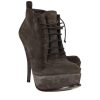 Shoes Elizabeth & James | Elizabeth & James - Taupe Suede Lace-Up Booties Sz 5.5