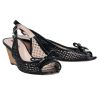 Shoes Prada | Prada - Black Cork Wedge W/ Bow Accent Sz 9.5