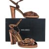 Shoes Dolce & Gabbana | Dolce & Gabbana - Brown Suede Open Toe Heels W/ Buckles Sz 11