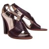 Shoes Jil Sander | Jil Sander - Maroon Strappy Sandals W/ Block Heel Sz 8