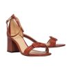 Shoes Alexandre Birman | Alexandre Birman - Brown Open Toe Pumps W/ Knot Strap Sz 8.5