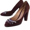 Shoes Missoni | Missoni - Plum Suede Embellished Pumps Sz 9