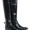 Shoes Tory Burch | Tory Burch - Black Leather Riding Boots Sz 11