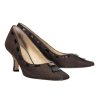 Shoes Etienne Aigner | Etienne Aigner - Brown Logo Kitten Heels Sz 6