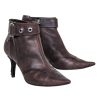 Shoes Christian Dior | Christian Dior - Brown Zipper Detail Shor Boots Sz 7