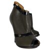 Shoes L.A.M.B. | L.A.M.B. - Olive Green & Black Open Toe Booties Sz 7