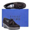 Shoes Stuart Weitzman | Stuart Weitzman - Brown Suede Platform Wedge Loafers Sz 6