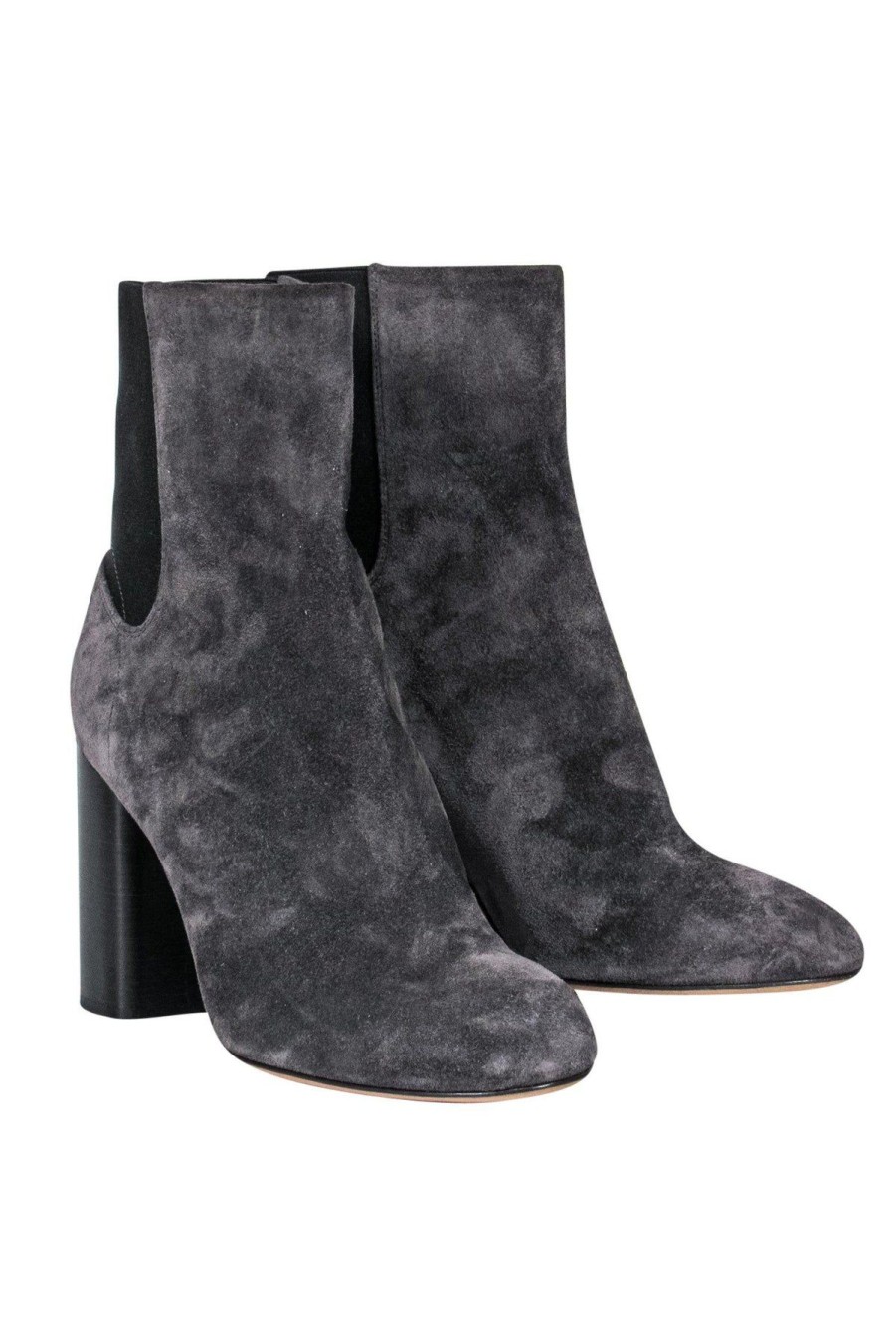 Shoes Rag & Bone | Rag & Bone - Grey Suede Block Heel Booties Sz 7.5