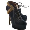 Shoes Yves Saint Laurent | Yves Saint Laurent - Black Shearling Booties Sz 10