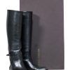 Shoes Bottega Veneta | Bottega Veneta - Black Leather Tall Riding Boots Sz 6.5