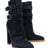 Shoes Gianvito Rossi | Gianvito Rossi - Navy Blue Suede Booties Sz 5.5